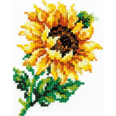 Immagine prodotto di Ago magico Zweigart Edition set per punto croce "Piccolo girasole", schema contato, 9x11cm