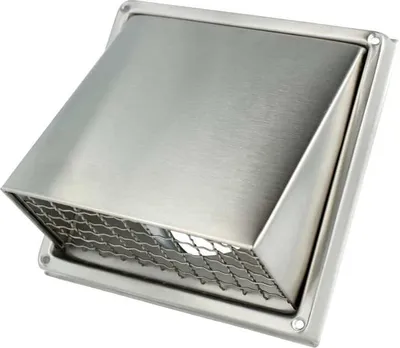 Produktbild von Edelstahl Zu- Abluft Lüftungs-Mauerkasten Vogelschutzgitter Außenwandhaube Lüftungsgitter 125mm