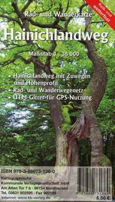 Obrázok produktu pre KKV Cyklistická a turistická mapa Hainichlandweg