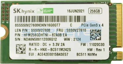 Image de Lenovo SSD 256GB M.2 PCIe 2242 (5SS0V27610)