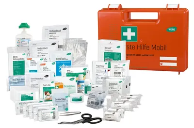 Produktbild von WERO Erste Hilfe Mobil - DIN 13164 und DIN 13157