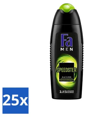 Immagine prodotto di 25 flaconi di gel doccia "Fa Men Speedster" con taurina - 250 ml - confezione - 25 pezzi