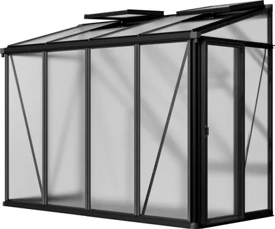 Obrázek produktu pro GFP skleník Flora 24 skleník ke zdi - hliník - 263x132 cm - 16 mm polykarbonátové desky