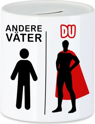 Produktbild von Andere Väter Du Spardose  Vatertagsgeschenk Superheld Bester Papa Held Vatertag Geschenkidee