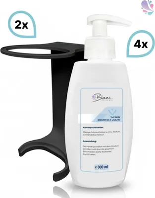 Produktbild von SET: Mini Fix-System - 2x Mini Fix Spender, weiß oder schwarz + Hand- & Hautdesinfektion, medizinisch, 4x300 ml : Farbe - Schwarz Farbe: Schwarz