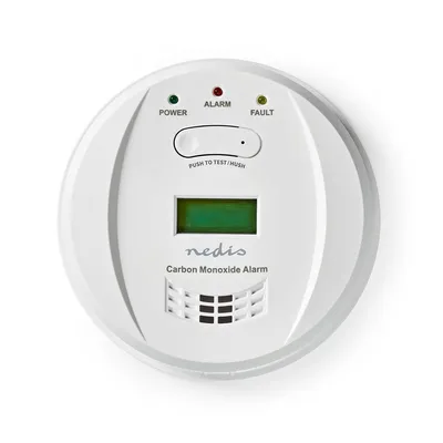 Zdjęcie produktu dla Alarm tlenku węgla | Zasilanie bateryjne | Żywotność baterii do: 5 lat | Z przyciskiem pauzy | Z przyciskiem testowym | 85 dB | Biały