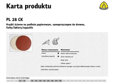Zdjęcie produktu dla Klingspor Krążek Ścierny Samoprzyczepny 125Mm  Pl28Ck Gr. 36 /50Szt.