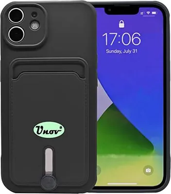Image de Étui En Silicone Pour Apple Iphone 11 6.1" Noir + Porte-Monnaie À Carte