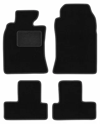Obrázok produktu pre Velúrové autokoberce pre: Mini Cooper R52 2004-2008 (hatchback) – sada 4 ks, čierne, na mieru – Wielganizator LUX