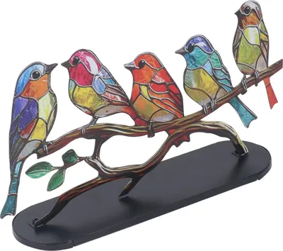 Obrázok produktu pre Metal Bird Series Decoration,Metal Bird Art Ornaments,Bird Series Art Ornaments,Multicolor Birds Decoration,Bird Series Decoration,Birds Decoration