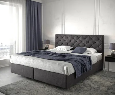 Produktbild von DELIFE Boxspringbett Dream-Great 180x200 cm Schwarz mit Matratze und Topper