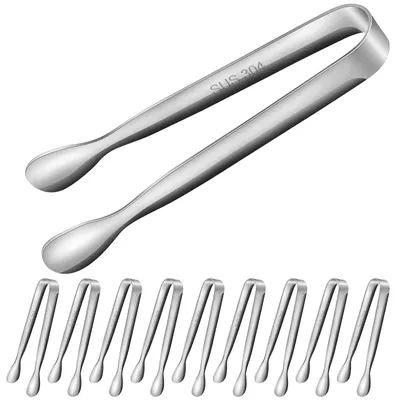 Produktbild von Zuckerzange Set - 10 Stück aus 304 Edelstahl - Servierzange für Candy Bar Buffet und Küche
