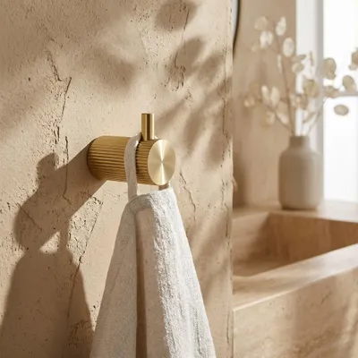 Image de Rea Patère De Salle De Bain 64104 Solo Brush Gold