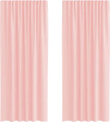 Produktbild von vidaXL Voile Vorhänge mit Stangentaschen 2 Stk. Rosa