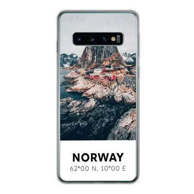 Produktbild von MuchoWow® Handyhülle Schutzhülle Hülle für Samsung Galaxy S10 Norwegen - Wasser - Bergen Silikon Softcase Handy Hülle - Handytasche