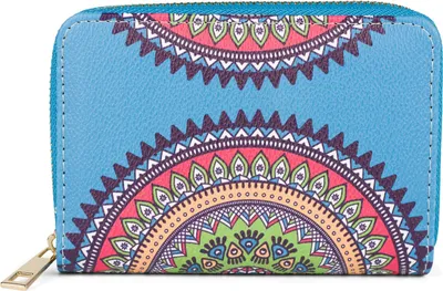 Produktbild von styleBREAKER Damen Kleine Geldbörse mit bunte Mandala Ornament Muster, Ethno Style, Reißverschluss, Portemonnaie 02040149