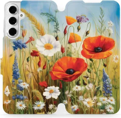 Produktbild von Handyhülle mit klappe für Galaxy A16 5G, Mobiwear Book, Wiesenblumen