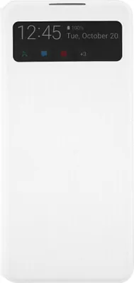 Imagen del producto de Funda Samsung EF-EA426PW para Galaxy A42 5G, color blanco/blanco, tipo cartera con cubierta S View