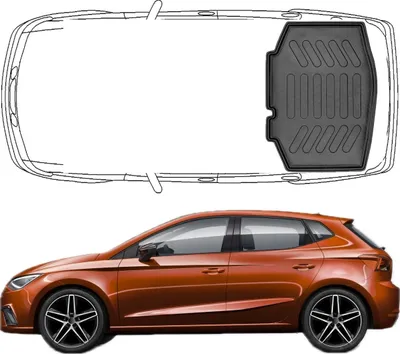 Produktbild von Trimak  Kofferraumwanne kompatibel mit Seat Ibiza V 2017 - 2022 Kofferraummatte