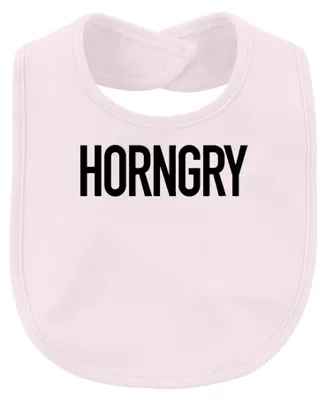 Immagine prodotto di HORNG RY, bavaglino per neonato, design minimalista retrò, con scritta divertente per compleanno, ideale per chi ha fame, colore rosa