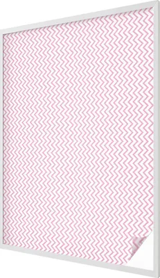 Obrázek produktu pro Vitrážová fólie na okna - 146x100 cm - vitrážový vzor - neprůhledná dekorativní fólie na ochranu soukromí - samolepicí, UV ochrana - růžové klikaté čáry