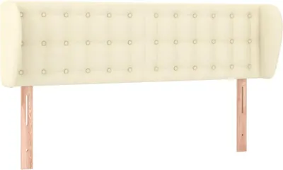 Produktbild von vidaXL Kopfteil mit Ohren Creme 147x23x78/88 cm Kunstleder