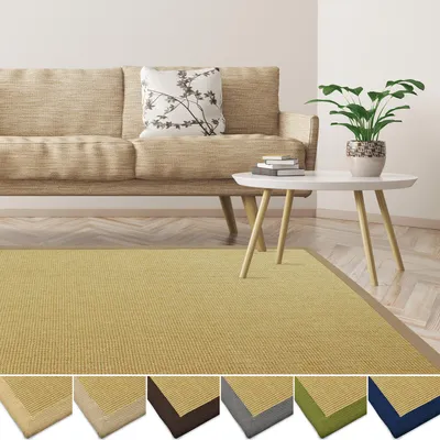 Produktbild von Sisal-Teppich Amazonas Natur verschiedene Bordüre: Creme 40 x 60 cm