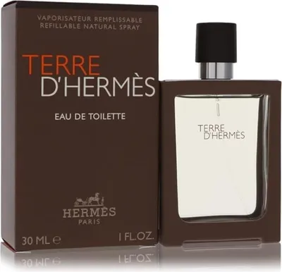 A product shot of a perfume bottle and its packaging.