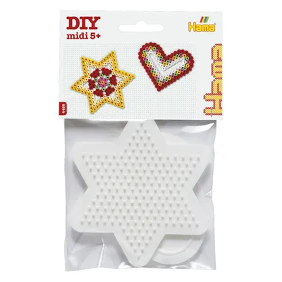 Produktbild von 2 Stiftplatten Herz/Stern klein im Beutel, 1Set