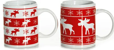 Produktbild von 12 x Weihnachtstassen mit schönen Motiven : 12 x Elchdesign