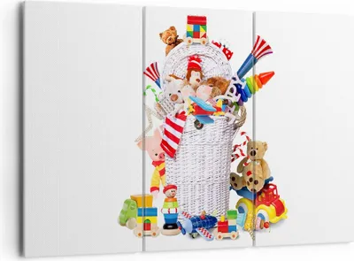 Produktbild von Bild auf Leinwand - Leinwandbild - Spielzeug Kinder Spaß Freunde - 165x110cm - Wand Bild - Wanddeko - Leinwanddruck - Bilder - Kunstdruck - Leinwand bilder - Wandkunst - CE165x110-3197