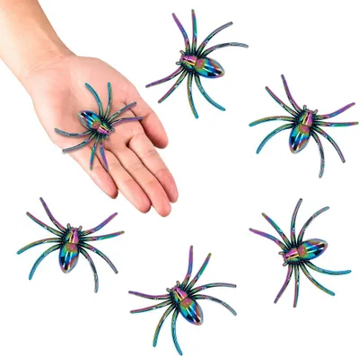 Produktbild von Satz 6 Spinnen irisierend (7 x 5,5 cm)