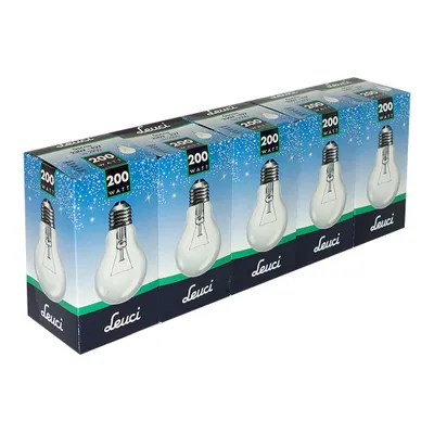 Produktbild von 5 x Leuci Glühbirne 200W E27 klar A60 Glühlampe 200 Watt Glühbirnen Glühlampen