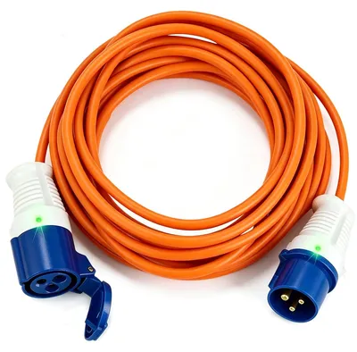 CEE-Verlängerungskabel 10 m, 230 V, 16 A, IP44, orange