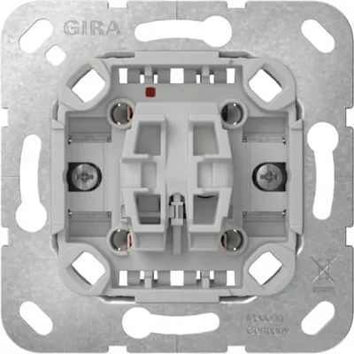 Produktbild von GIRA 312600, Wippschalter, Chrom, Grau, Wand, LED, 1-Weg, 250 V