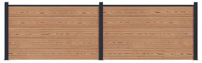 Produktbild von vidaXL Zaunelement 2 pcs WPC und Aluminium Braun