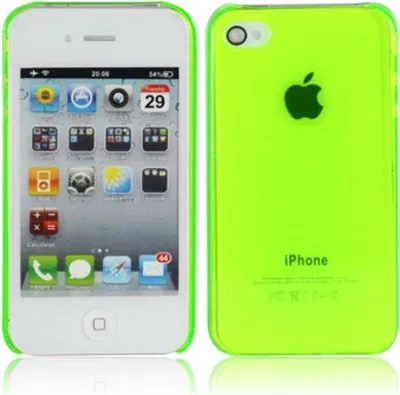 Produktbild von Schutzhülle Hard Case Hülle für Handy iPhone 4 / 4s leuchtgrün