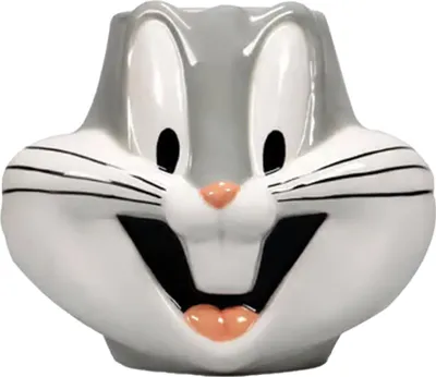 Produktbild von Looney Tunes - Kaffeebecher, Geformt, Bugs Bunny, 350ml CD946 (Einheitsgröße) (Grau/Weiß)