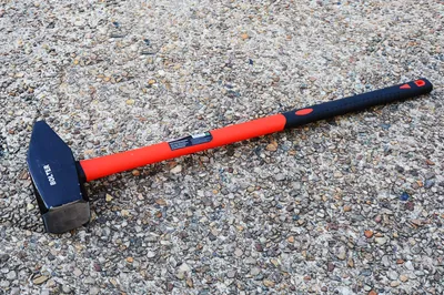 Produktbild von SCHLOSSERHAMMER Fiberglasstiel Antirutschgriff HAMMER Werkzeugstahl 8000 Gramm