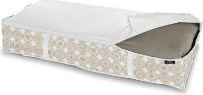Produktbild von Domopak Stauraumabdeckung unter dem Bett ELLA beige