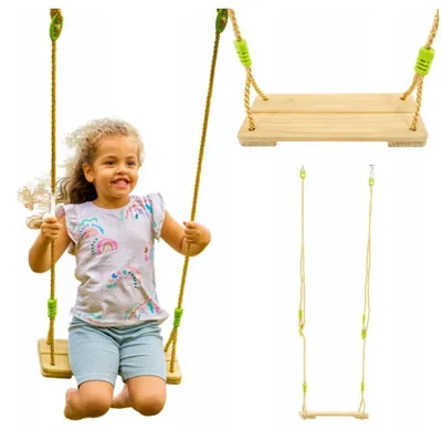 Obrázek produktu pro Dřevěná houpačka pro prolézačku, výška 300–350 cm