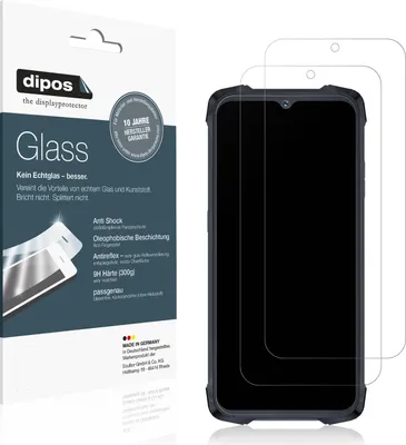 Produktbild von 2x Schutzfolie für Cubot KingKong 9 matt - Anti-Shock 9H Folie dipos Glass Kunststoffglas