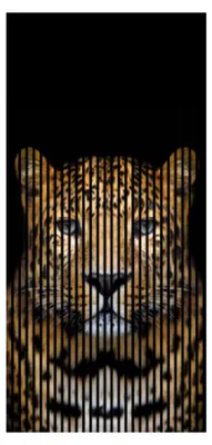 Produktbild von Akustikpaneele mit Digitaldruck Leo01 19 x 1133 x 2400 mm Leopard MDF PET-Fasern Wandpaneele Schwarz Braun 2 Einzelplatten