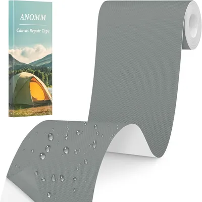 Produktbild von Reparaturflicken 10x200 cm, grau, selbstklebend, wasserdicht, für Camping