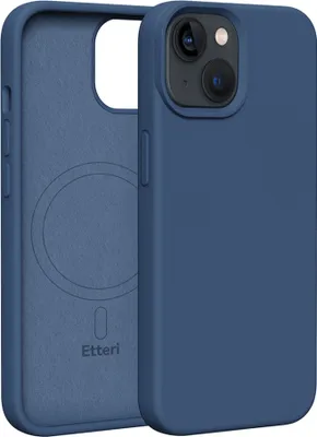 Zdjęcie produktu dla Etteri silikonowy pokrowiec na telefon iPhone 13 6,1" ciemnoniebieski