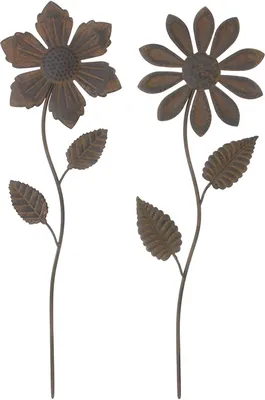 Produktbild von Blumenstecker "Rostoptik" 2er Set 44 cm