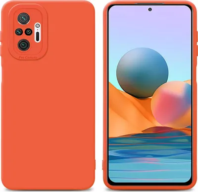 Produktbild von Cadorabo Hülle für Xiaomi RedMi NOTE 10 PRO Schutz Hülle in Orange TPU Silikon Etui Case Handyhülle