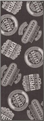 Produktbild von Küchenläufer 67 x 120 cm Braun Motiv Teppichläufer Coffee Läufer Kaffee Küchenunterlage Küchenmatte
