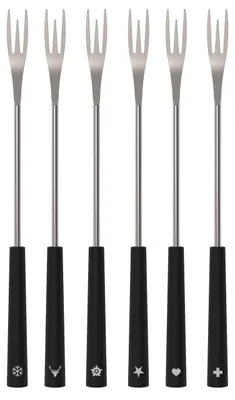 Fondue-Vorkenset, 6er, Edelstahl, 26,5 cm, spülmaschinengeeignet