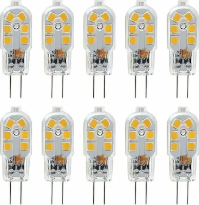 Produktbild von G4 LED-Lampe 12 V, 1 W entspricht 10 W Halogenlampe, kein Flimmern, 200 lm, Warmweiß 3000 K, 360° Abstrahlwinkel, nicht dimmbar, 10er-Pack